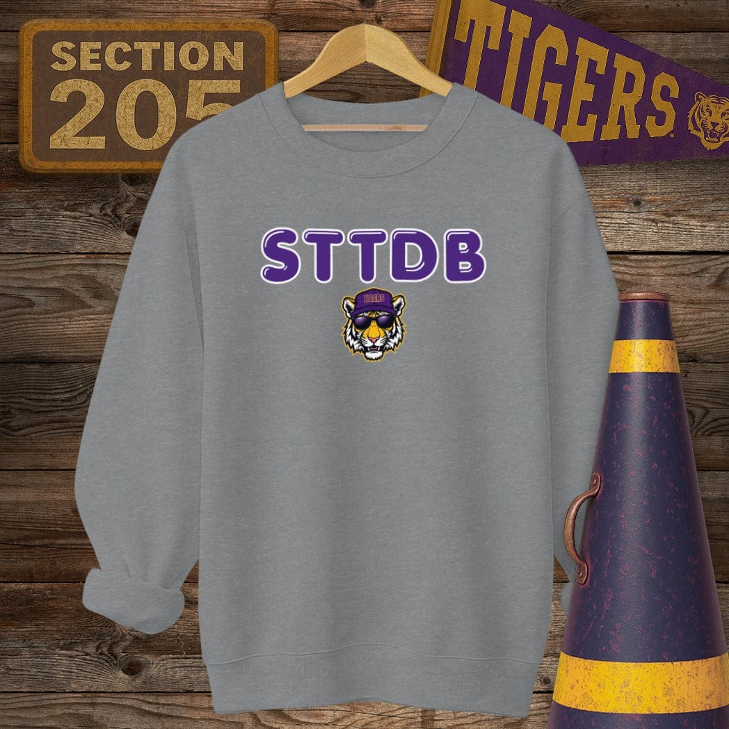 S / Graphite Heather Louisiana STTDB Game Day Sweatshirt by Laissez Faire Wear