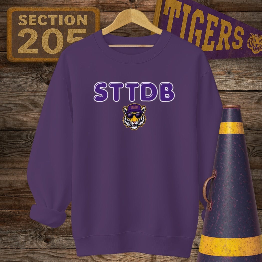 S / Purple Louisiana STTDB Game Day Sweatshirt by Laissez Faire Wear