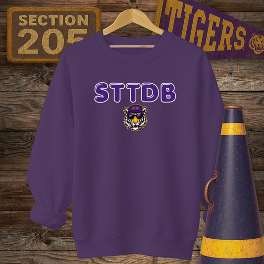 S / Purple Louisiana STTDB Game Day Sweatshirt by Laissez Faire Wear