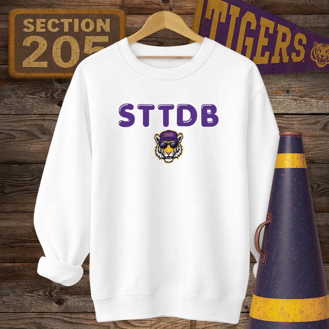 S / White Louisiana STTDB Game Day Sweatshirt by Laissez Faire Wear