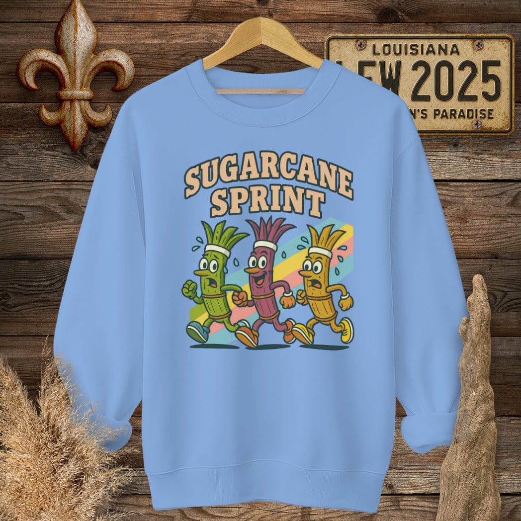 S / Carolina Blue Louisiana Sugarcane Sprint Sweatshirt by Laissez Faire Wear