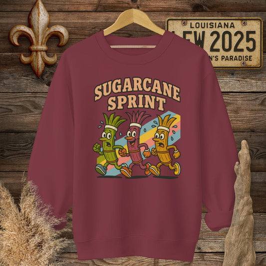 S / Garnet Louisiana Sugarcane Sprint Sweatshirt by Laissez Faire Wear