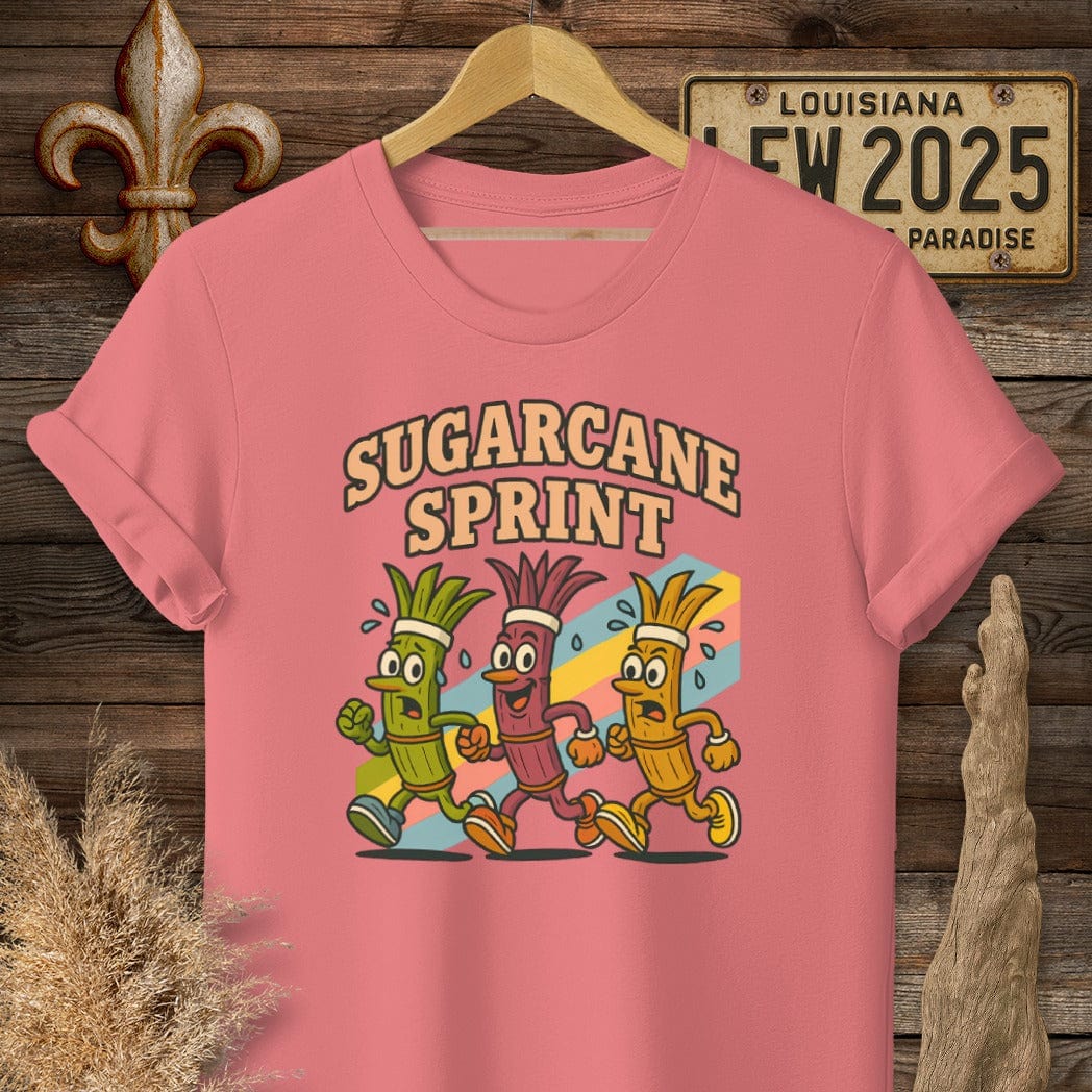 S / Coral Silk Louisiana Sugarcane Sprint T-Shirt by Laissez Faire Wear