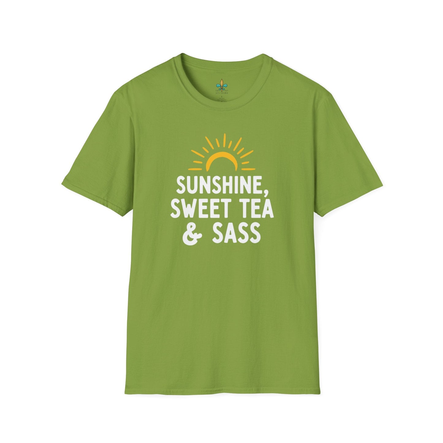 Kiwi / S Louisiana "Sunshine, Sweet Tea & Sass" – Southern Charm Louisiana T-Shirt by Laissez Faire Wear