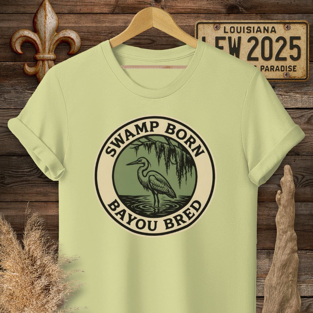 S / Pistachio Louisiana Swamp Born T-Shirt by Laissez Faire Wear