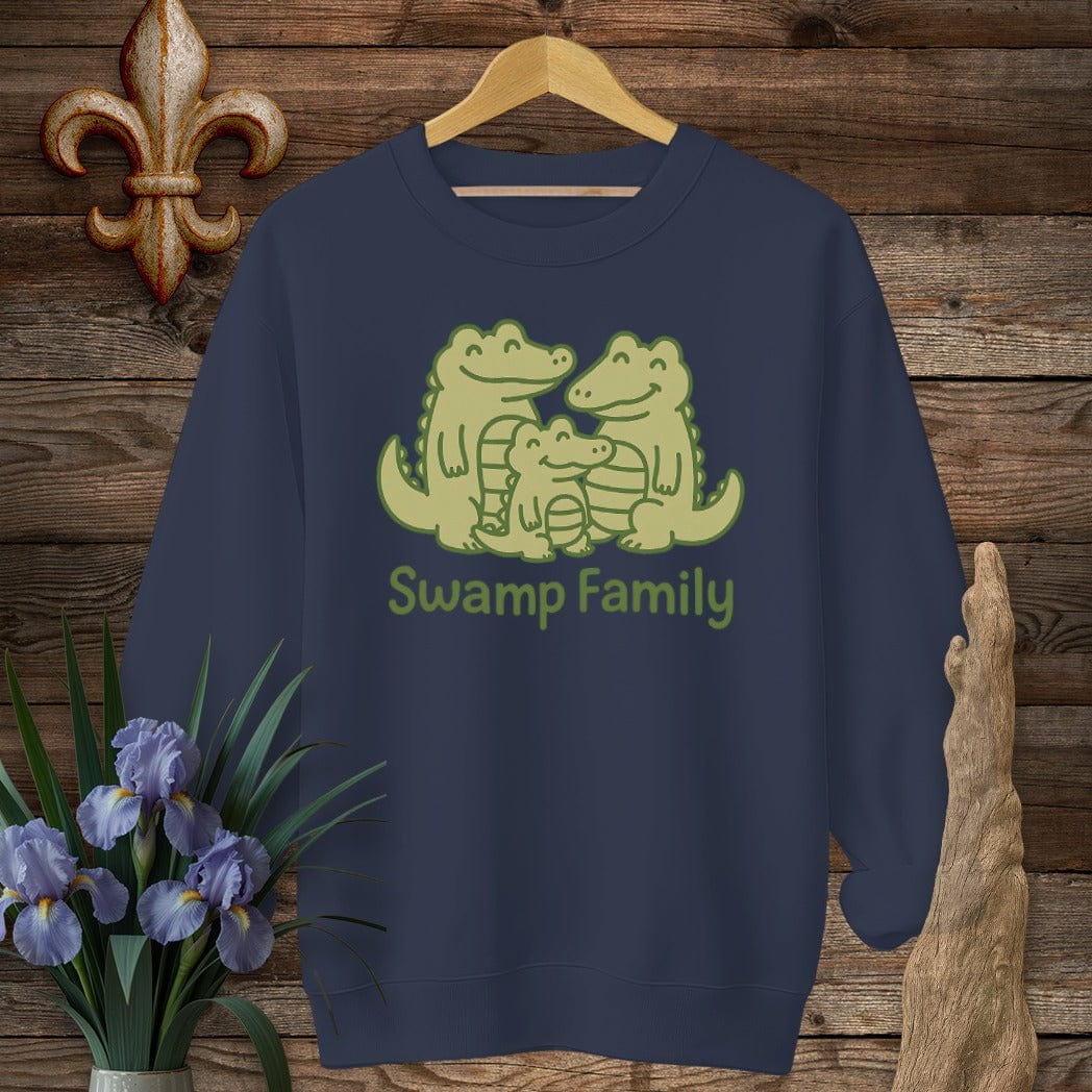 S / Navy Louisiana Swamp Family Sweatshirt by Laissez Faire Wear