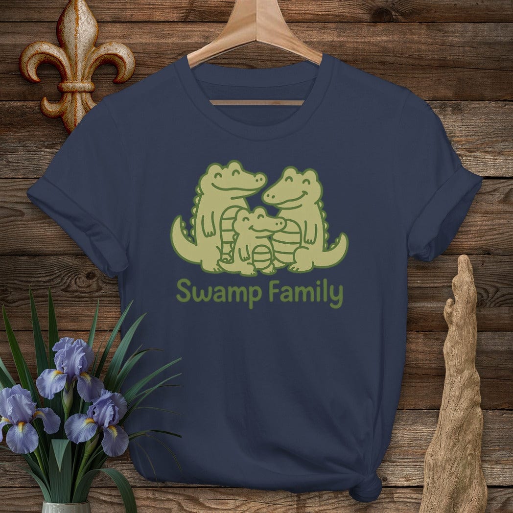 S / Navy Louisiana Swamp Family T-Shirt by Laissez Faire Wear