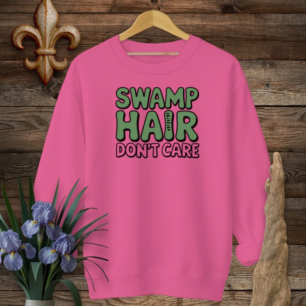 S / Heliconia Louisiana Swamp Hair Don't Care Sweatshirt by Laissez Faire Wear