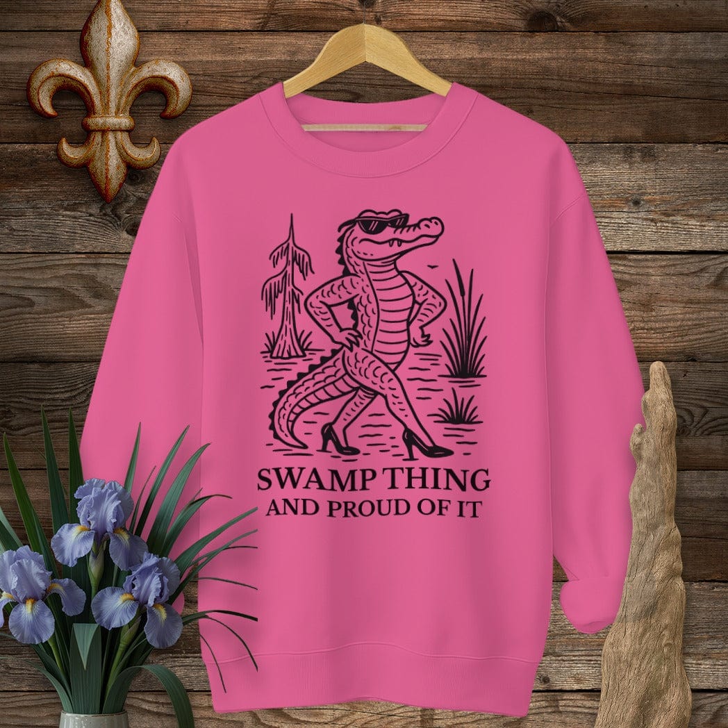 S / Heliconia Louisiana Swamp Thing And Proud Of It Sweatshirt by Laissez Faire Wear