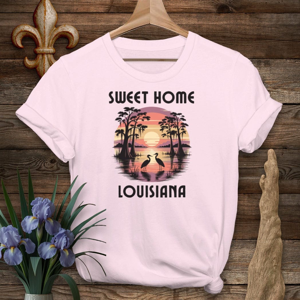 S / Light Pink Louisiana Sweet Home Louisiana T-Shirt by Laissez Faire Wear
