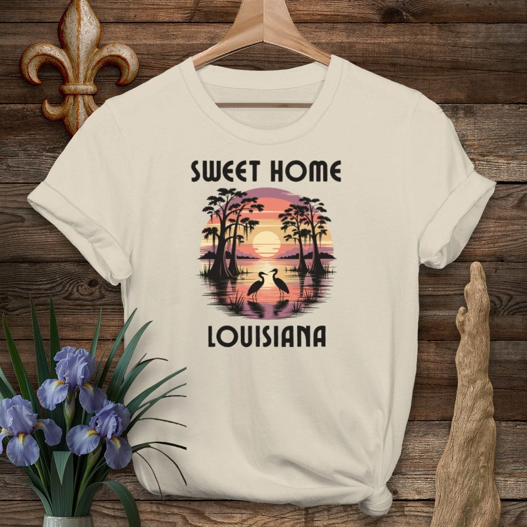 S / Sand Louisiana Sweet Home Louisiana T-Shirt by Laissez Faire Wear