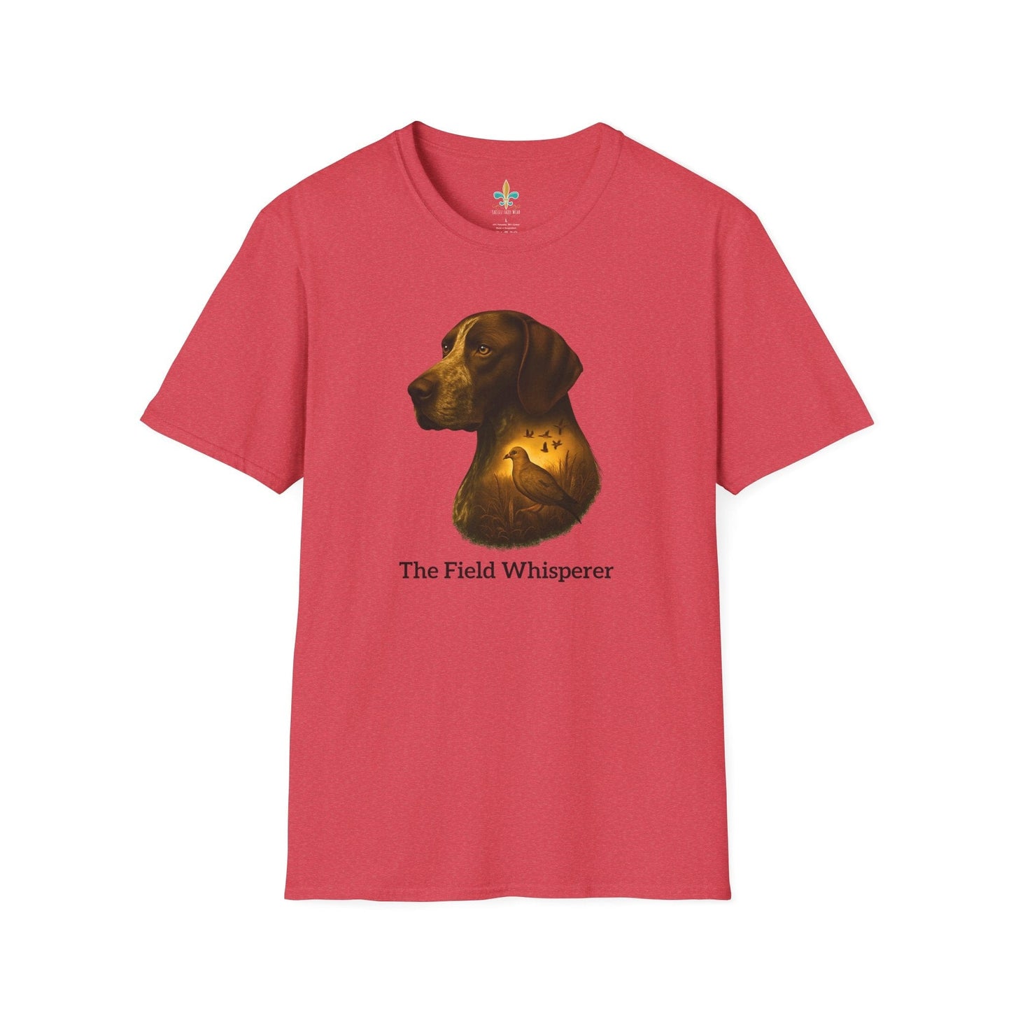 Heather Red / S Louisiana "The Field Whisperer" – German Shorthaired Pointer Louisiana Hunting Dog T-Shirt by Laissez Faire Wear
