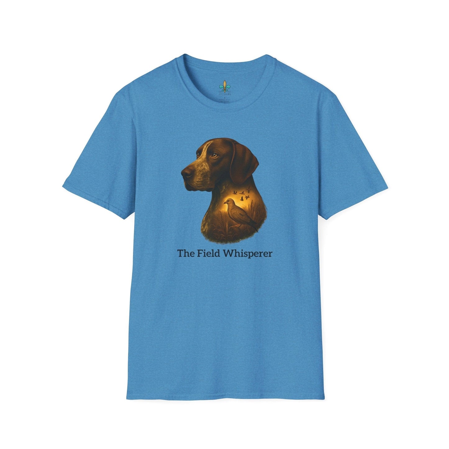 Heather Sapphire / S Louisiana "The Field Whisperer" – German Shorthaired Pointer Louisiana Hunting Dog T-Shirt by Laissez Faire Wear