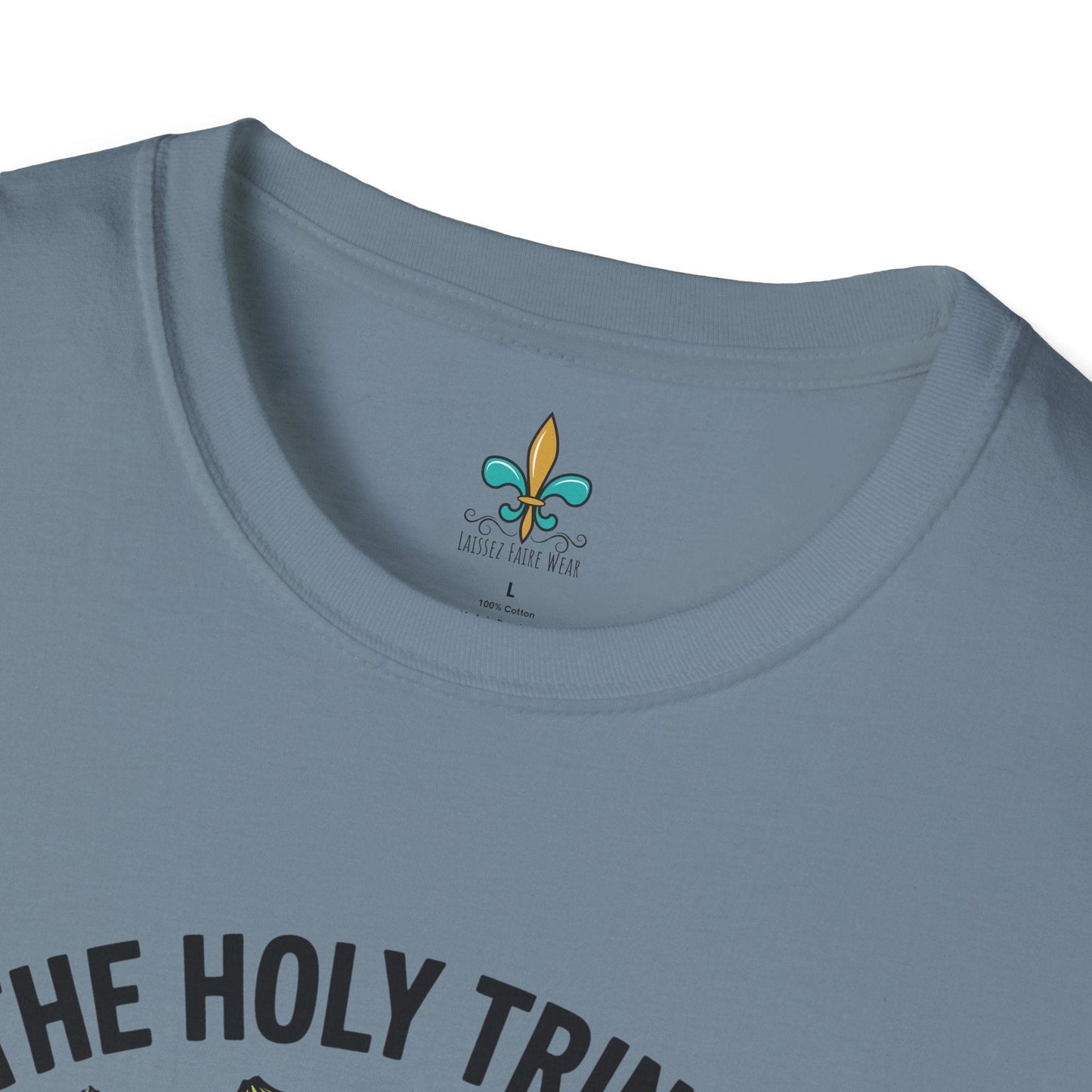 Louisiana "The Holy Trinity & The Pope" Cajun Cooking T-Shirt by Laissez Faire Wear