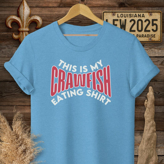 S / Heather Sapphire Louisiana This is My Crawfish Eating Shirt Funny T-Shirt by Laissez Faire Wear