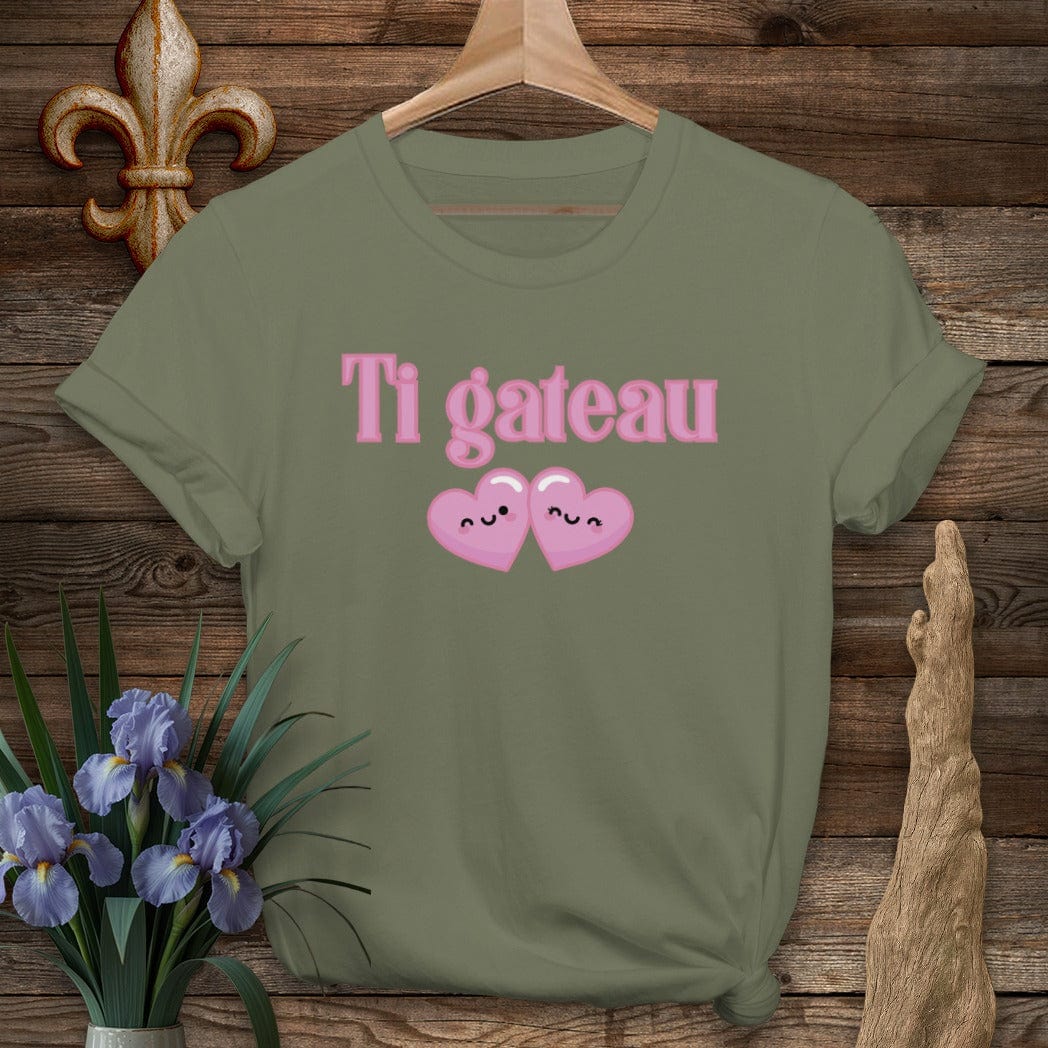S / Military Green Louisiana Ti Gateau T-Shirt by Laissez Faire Wear