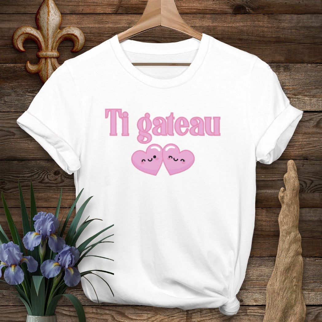 S / White Louisiana Ti Gateau T-Shirt by Laissez Faire Wear