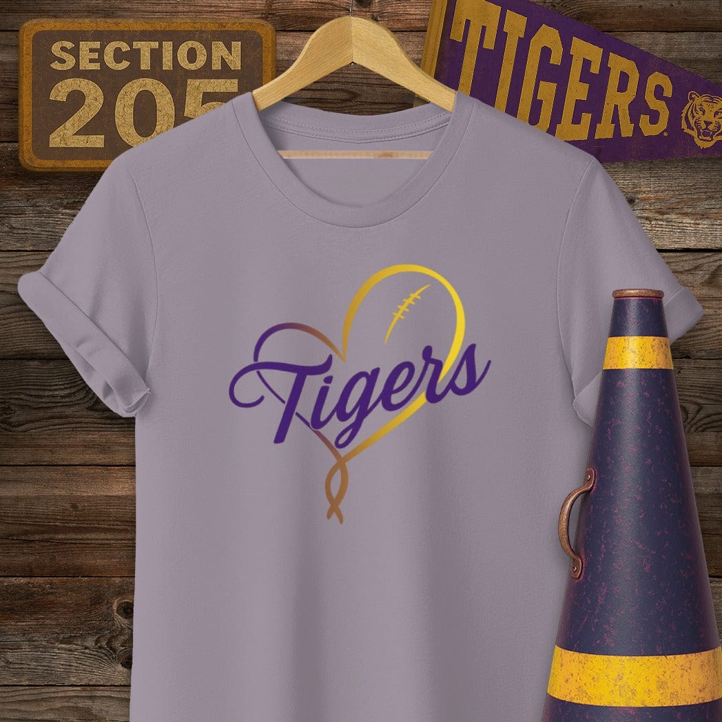S / Paragon Louisiana Tigers Golden Heart T-Shirt by Laissez Faire Wear