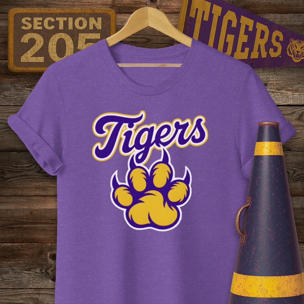 S / Heather Purple Louisiana Tigers T-Shirt by Laissez Faire Wear