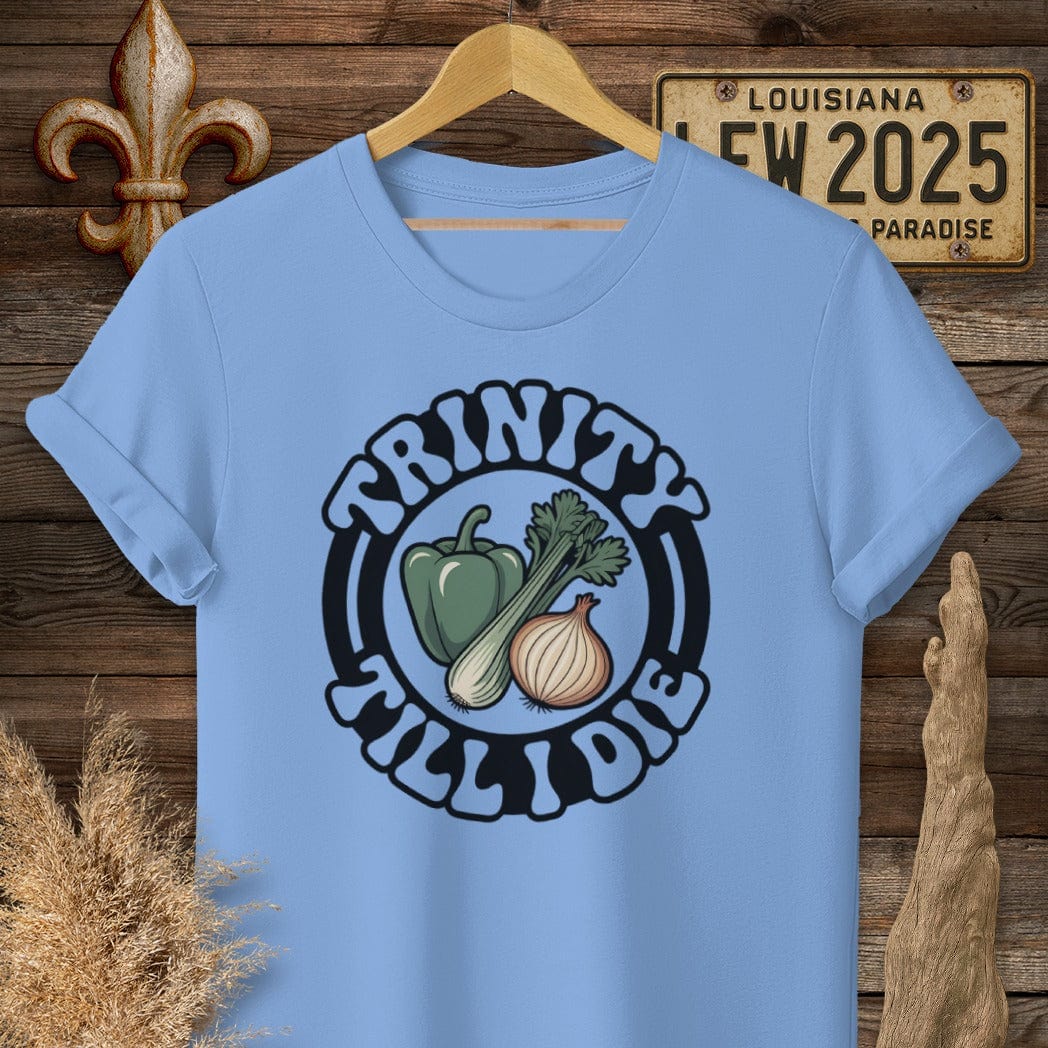 S / Carolina Blue Louisiana Trinity Till I Die T-Shirt by Laissez Faire Wear