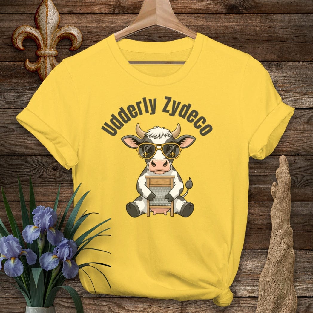 S / Daisy Louisiana Udderly Zydeco Farm T-Shirt by Laissez Faire Wear