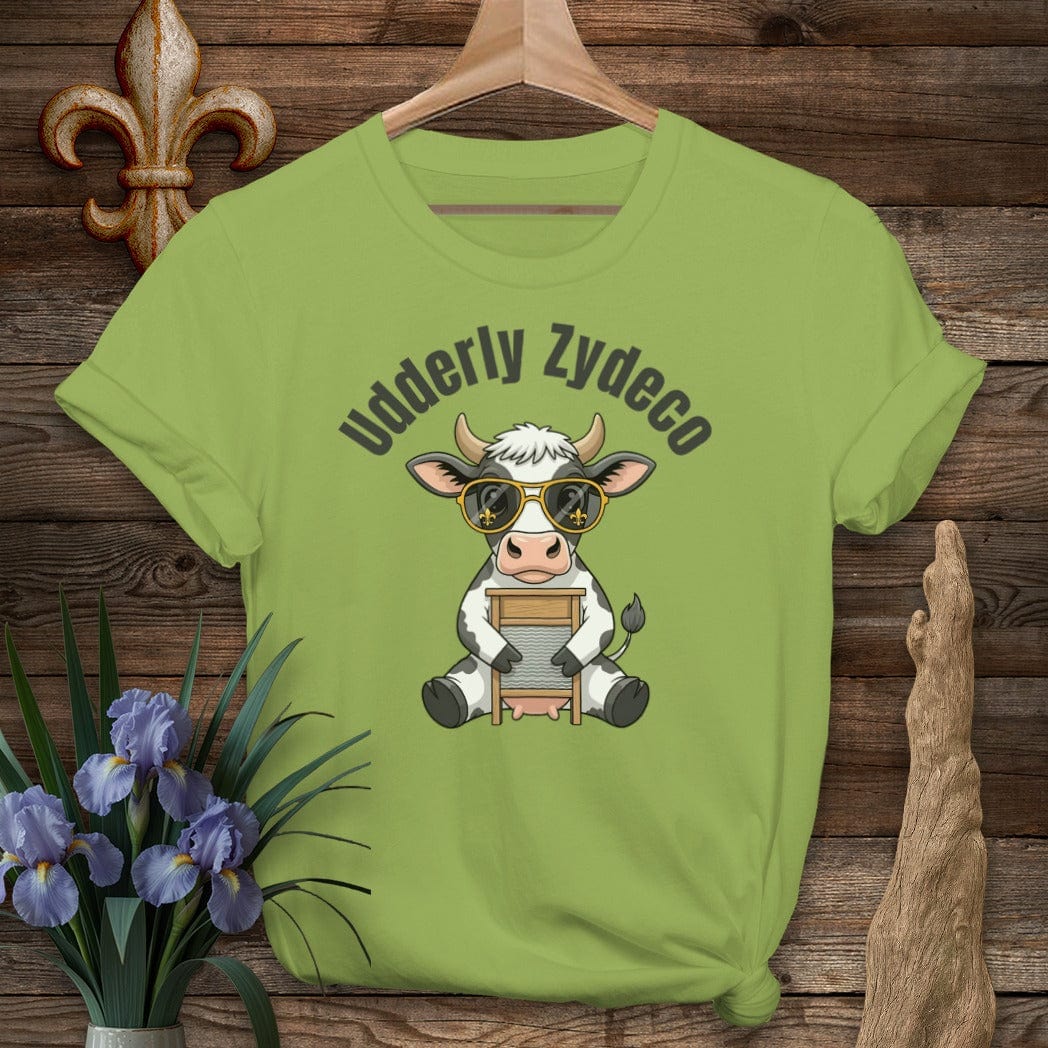 S / Kiwi Louisiana Udderly Zydeco Farm T-Shirt by Laissez Faire Wear