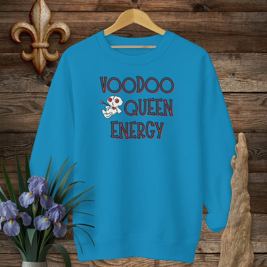 S / Sapphire Louisiana Voodoo Queen Energy Sweatshirt by Laissez Faire Wear