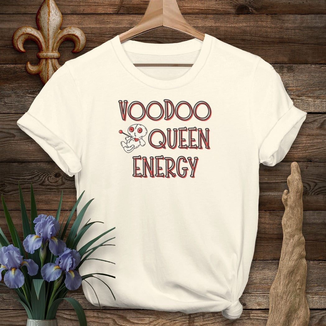 S / Natural Louisiana Voodoo Queen Energy T-Shirt by Laissez Faire Wear