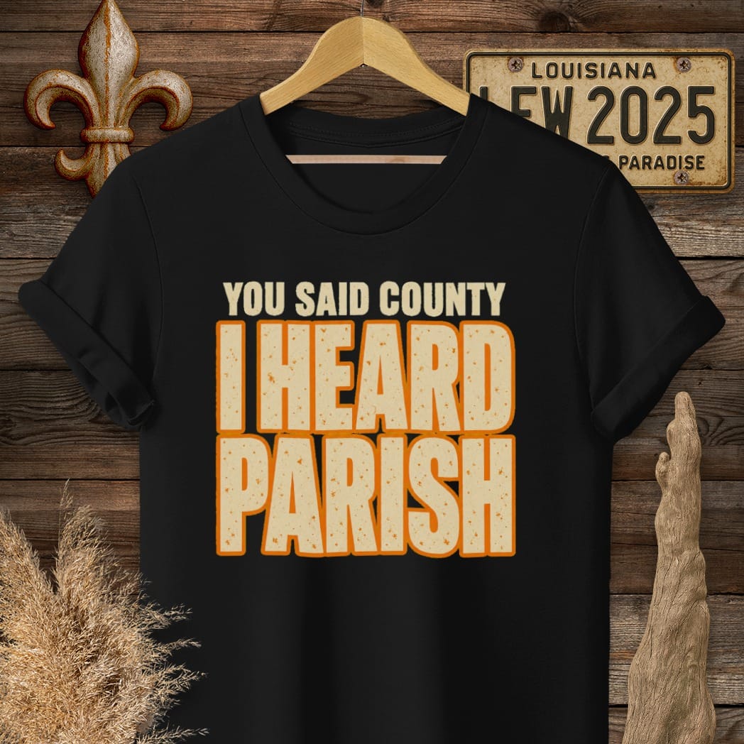 S / Black Louisiana County Line Refusal T-Shirt by Laissez Faire Wear