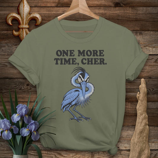 S / Military Green Louisiana One More Time T-Shirt by Laissez Faire Wear