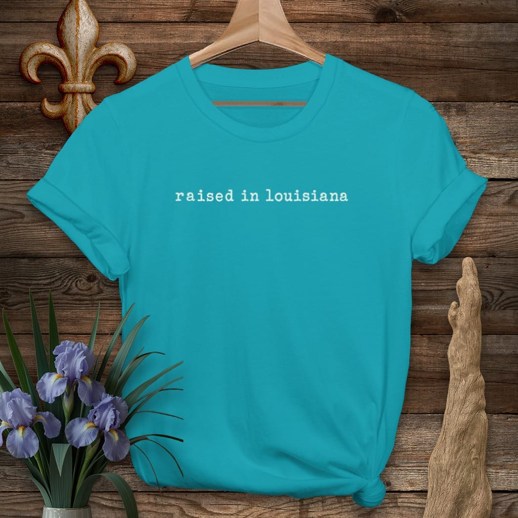 Tropical Blue / S Louisiana Raised Louisiana T-Shirt by Laissez Faire Wear