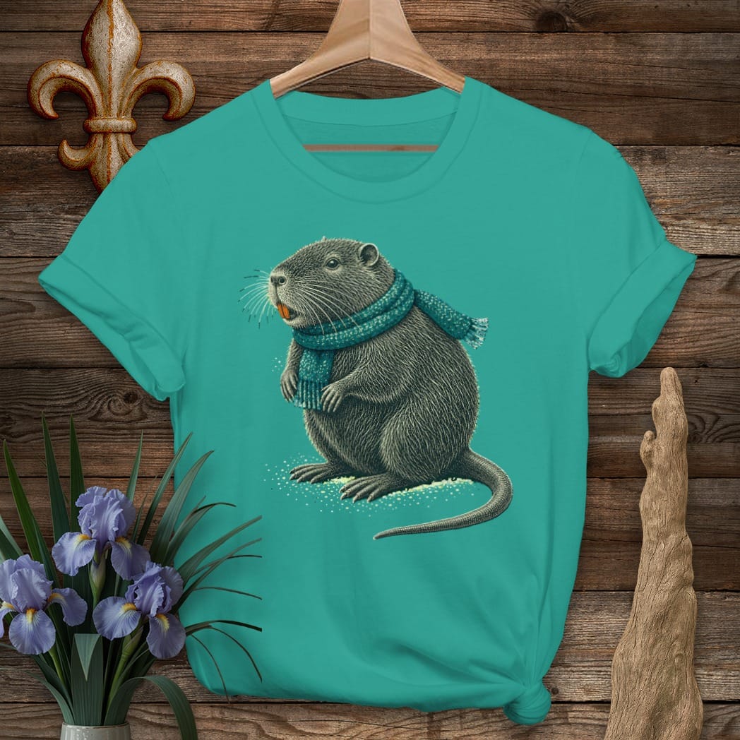 S / Jade Dome Louisiana Nutria Cold Snap T-Shirt by Laissez Faire Wear