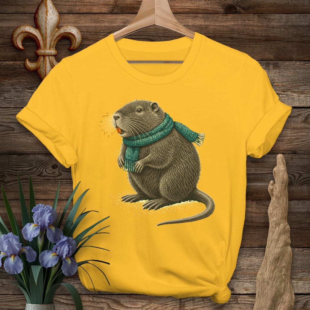 S / Gold Louisiana Nutria Cold Snap T-Shirt by Laissez Faire Wear