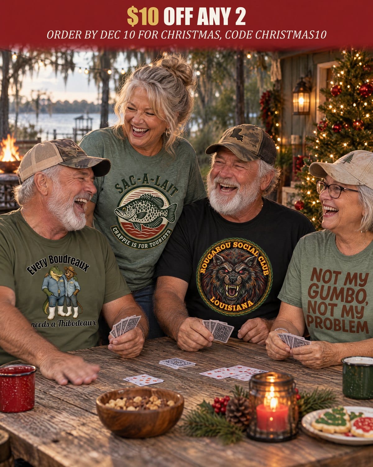 Order by December 10 for Christmas: $10 off any 2 shirts