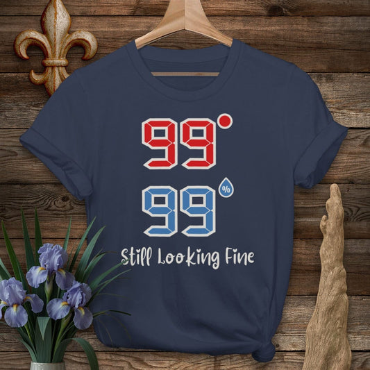 S / Navy Louisiana 99 | 99 Still Looking Fine T-Shirt by Laissez Faire Wear