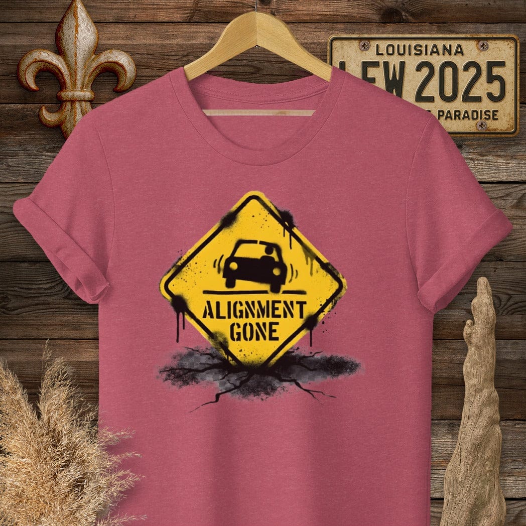 S / Heather Cardinal Louisiana Alignment Gone T-Shirt by Laissez Faire Wear