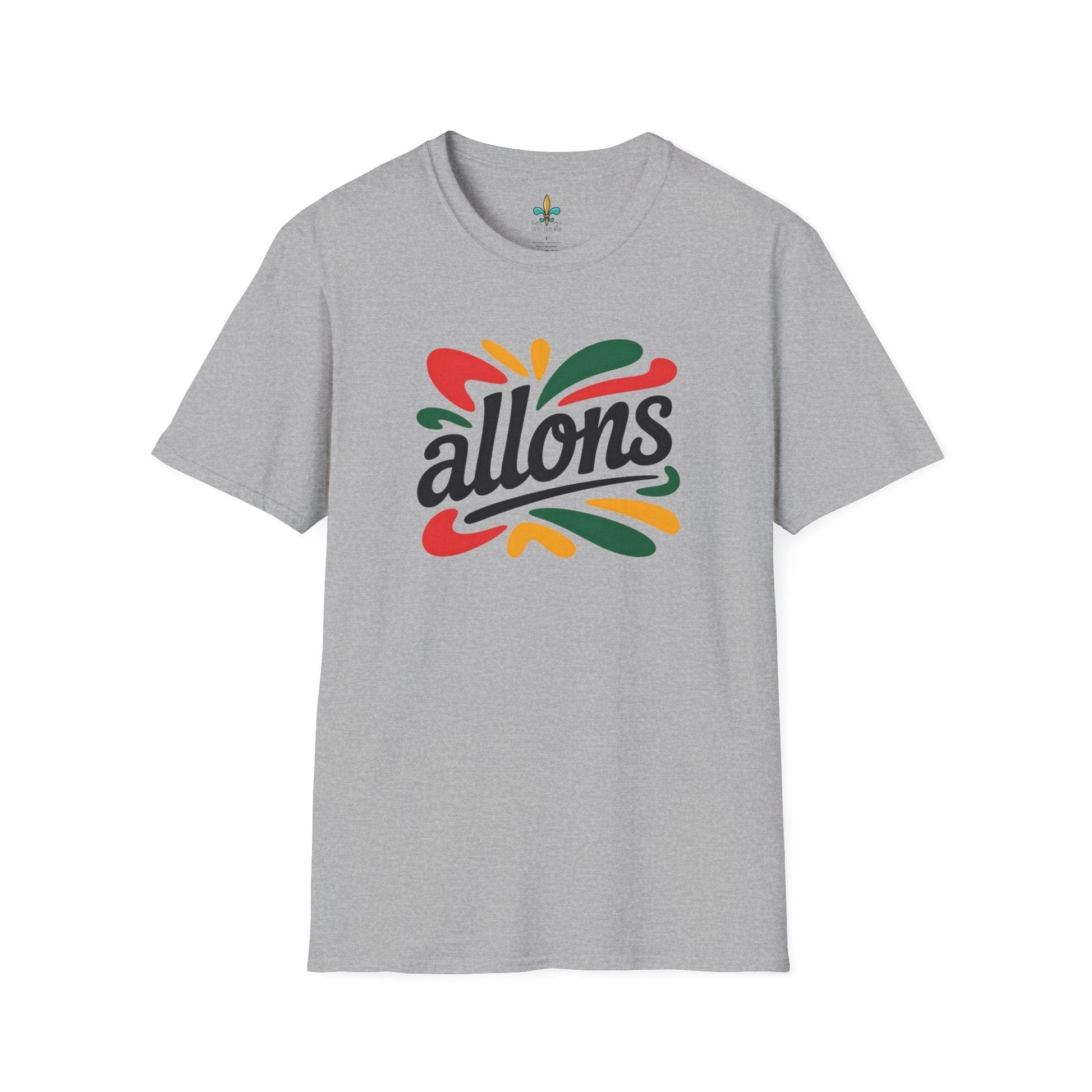 Sport Grey / S Louisiana "Allons" Cajun French T-Shirt by Laissez Faire Wear