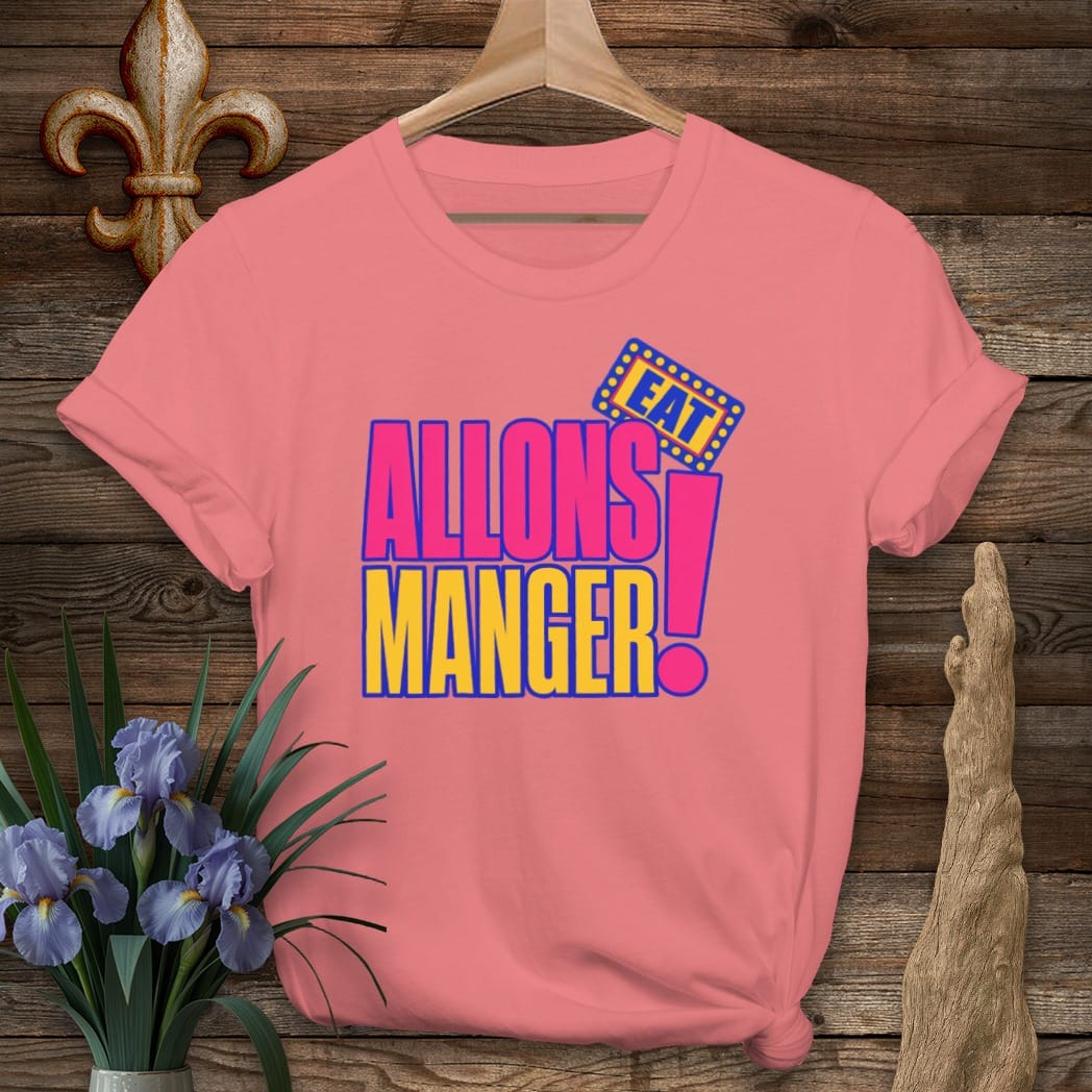 S / Coral Silk Louisiana Allons Manger! T-Shirt by Laissez Faire Wear
