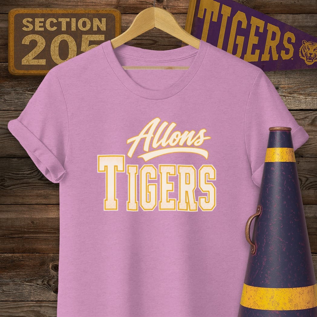 S / Heather Radiant Orchid Louisiana Allons Tigers T-Shirt by Laissez Faire Wear