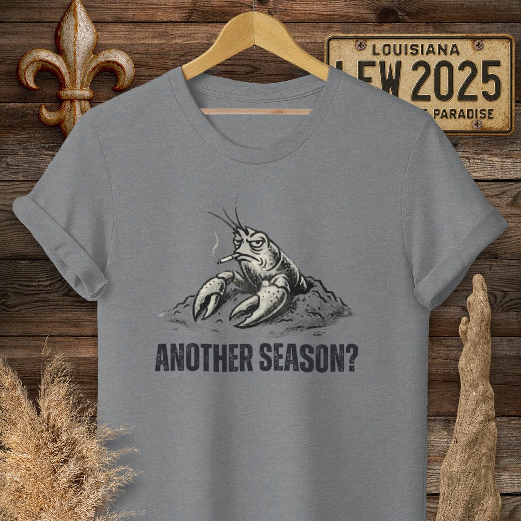 S / Graphite Heather Louisiana Another Crawfish Season T-Shirt by Laissez Faire Wear