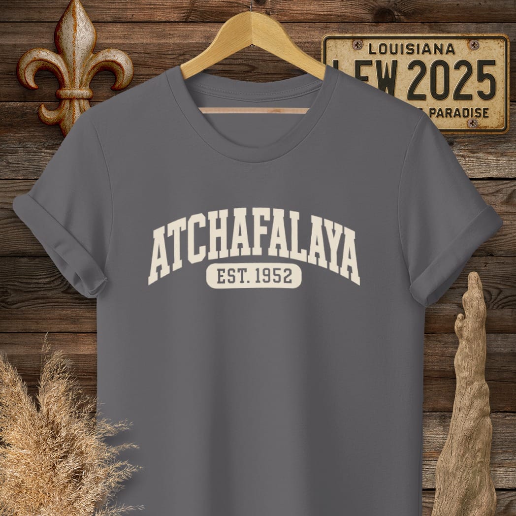 Charcoal / S Louisiana Atchafalaya Heritage T-Shirt by Laissez Faire Wear