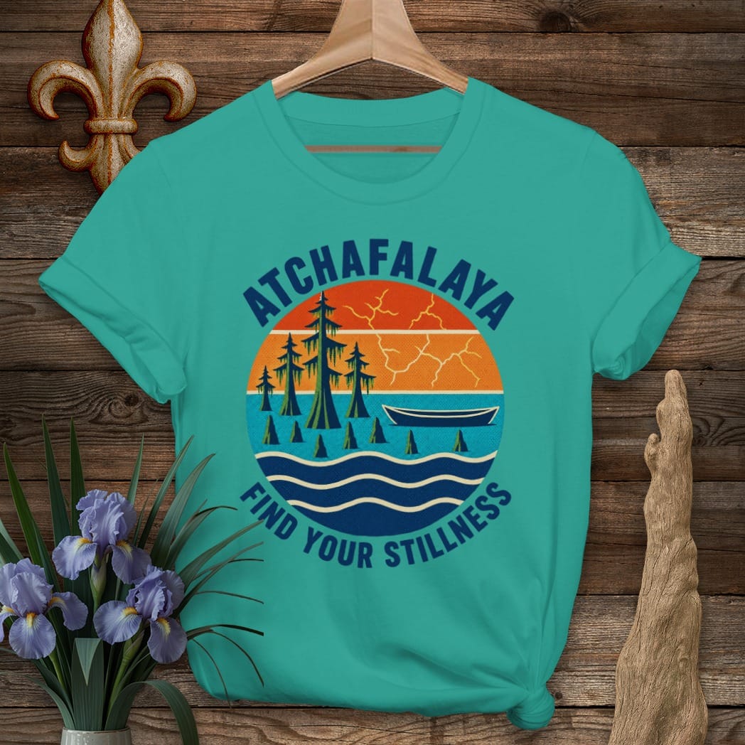 S / Jade Dome Louisiana Atchafalaya Stillness T-Shirt by Laissez Faire Wear