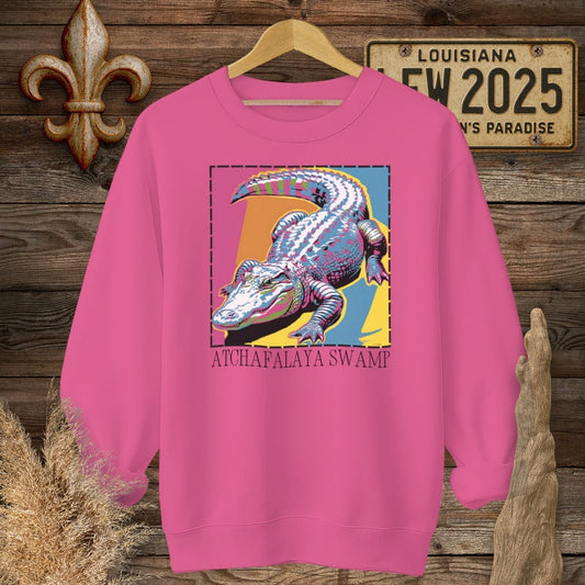 S / Heliconia Louisiana Atchafalaya Swamp Sweatshirt by Laissez Faire Wear
