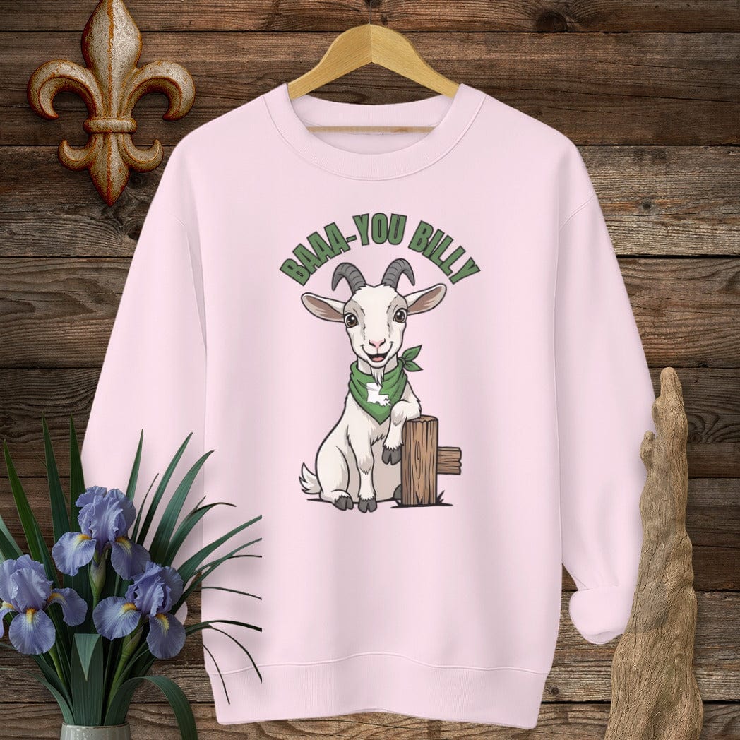 S / Light Pink Louisiana Baaa-you Billy Farm Sweatshirt by Laissez Faire Wear