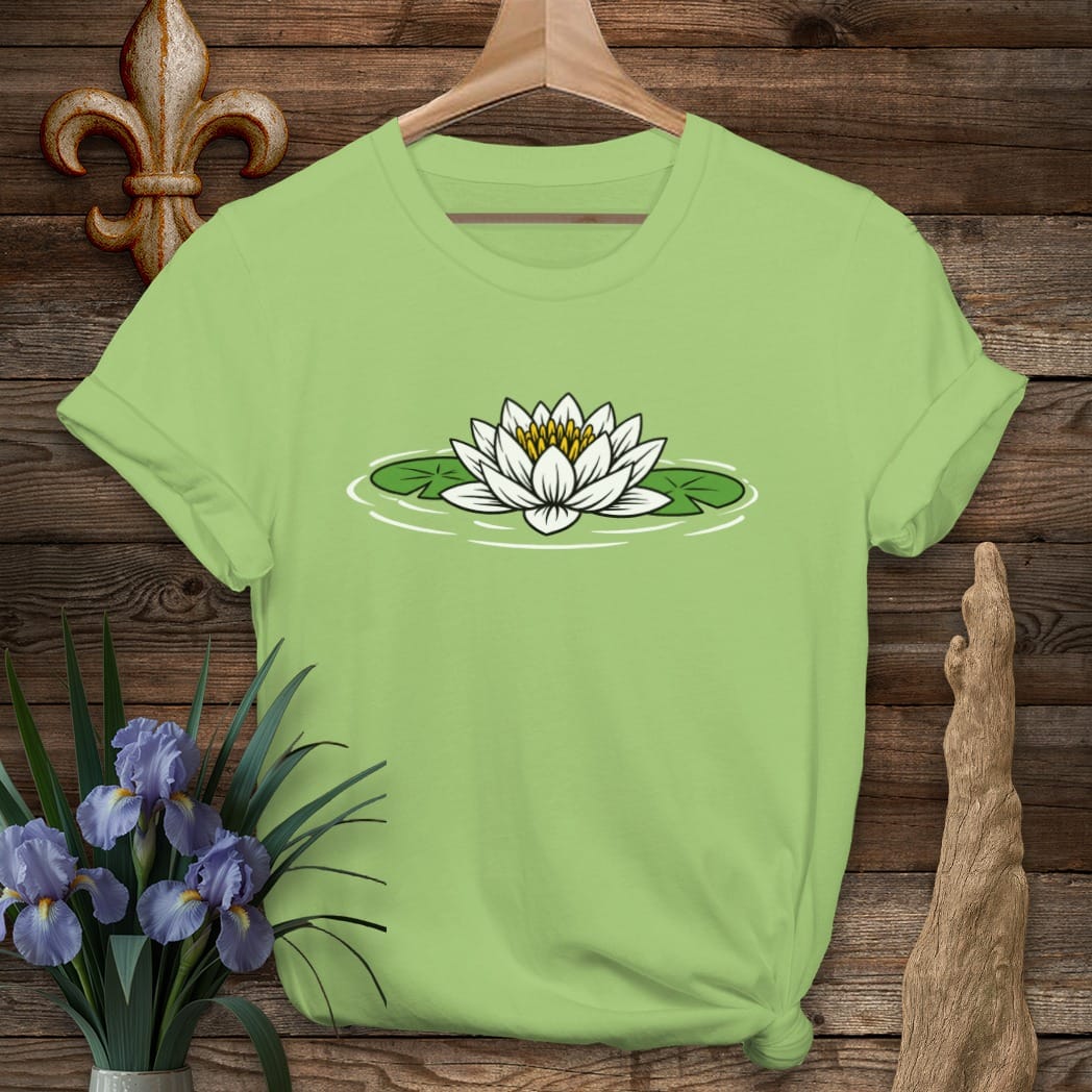 S / Lime Louisiana Backwater Lily T-Shirt by Laissez Faire Wear