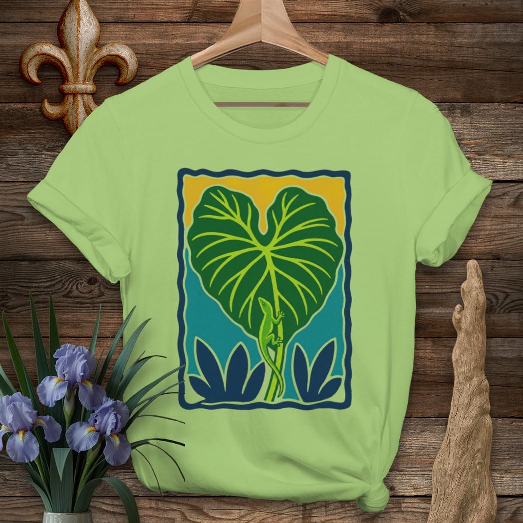 S / Lime Louisiana Backyard Jungle T-Shirt by Laissez Faire Wear