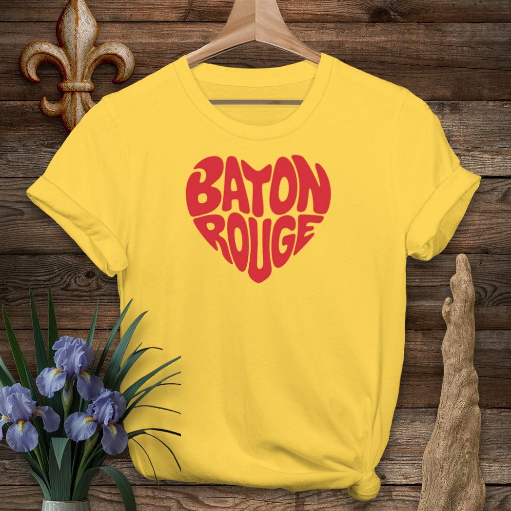 S / Daisy Louisiana Baton Rouge Heart T-Shirt by Laissez Faire Wear