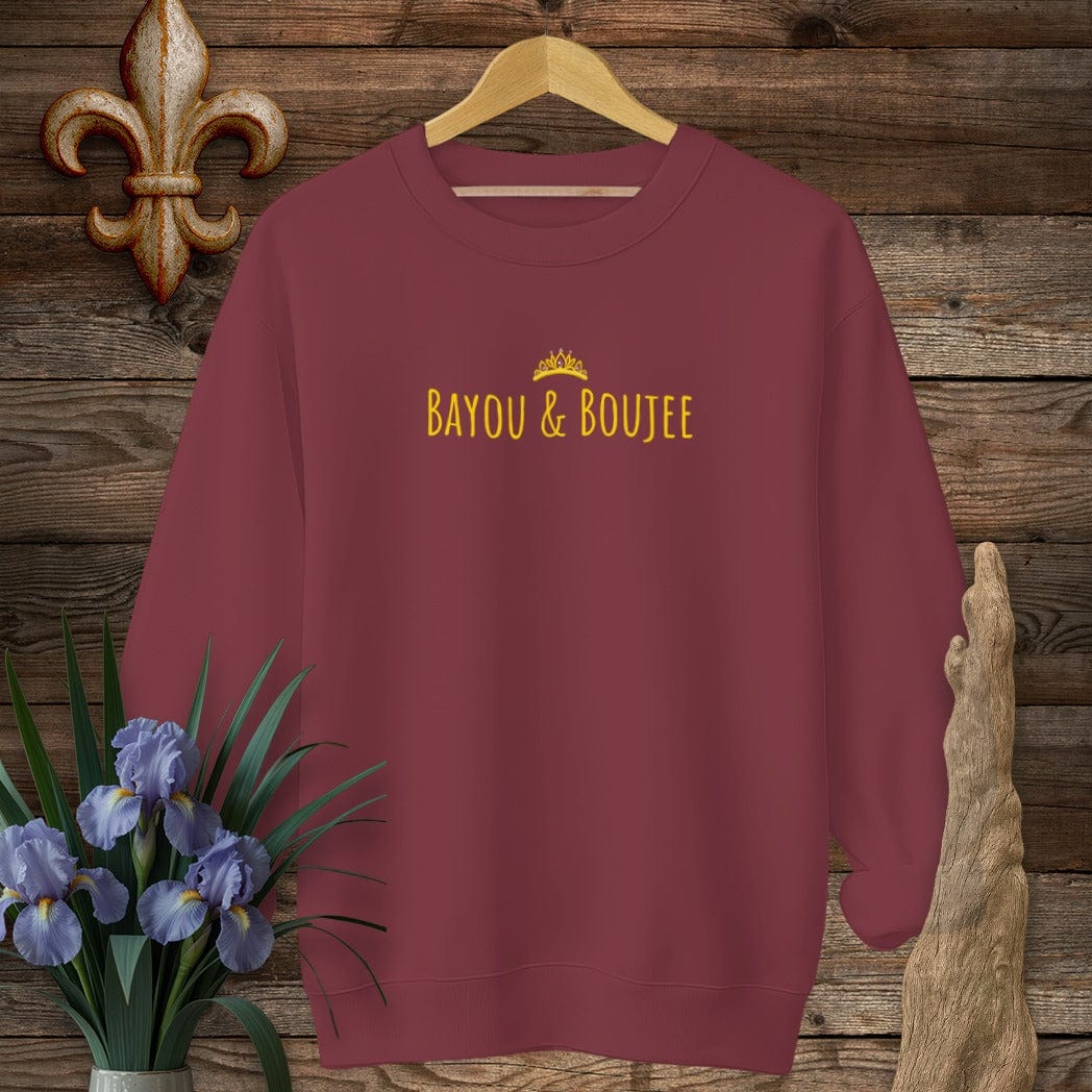 S / Garnet Louisiana Bayou And Boujee Sweatshirt by Laissez Faire Wear