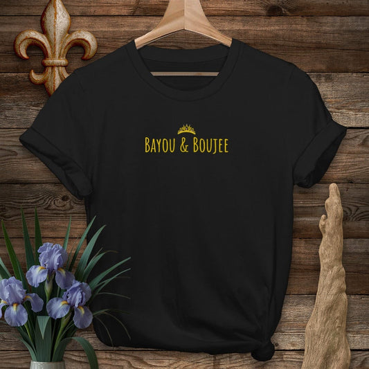 S / Black Louisiana Bayou And Boujee T-Shirt by Laissez Faire Wear