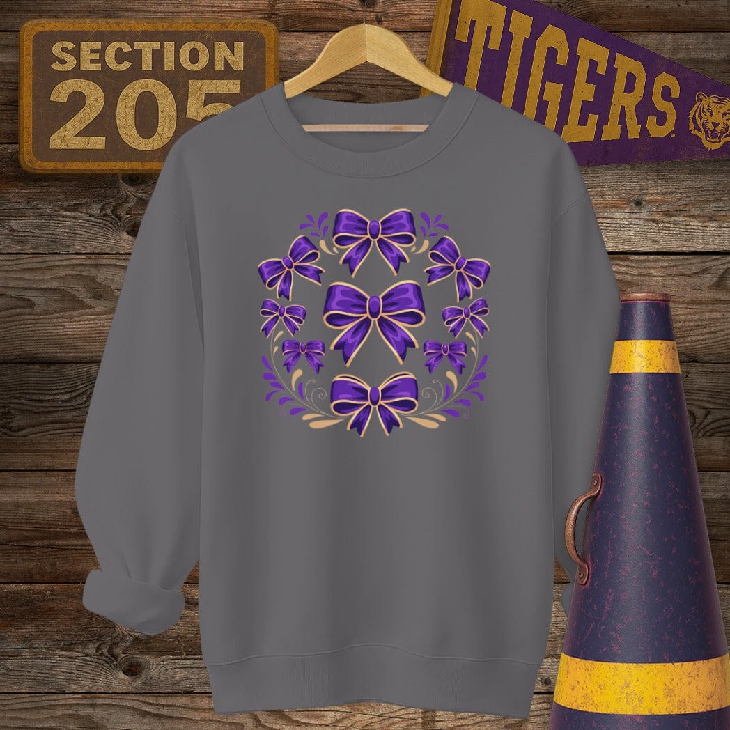 S / Charcoal Louisiana Bayou Beaux's Game Day Sweatshirt by Laissez Faire Wear